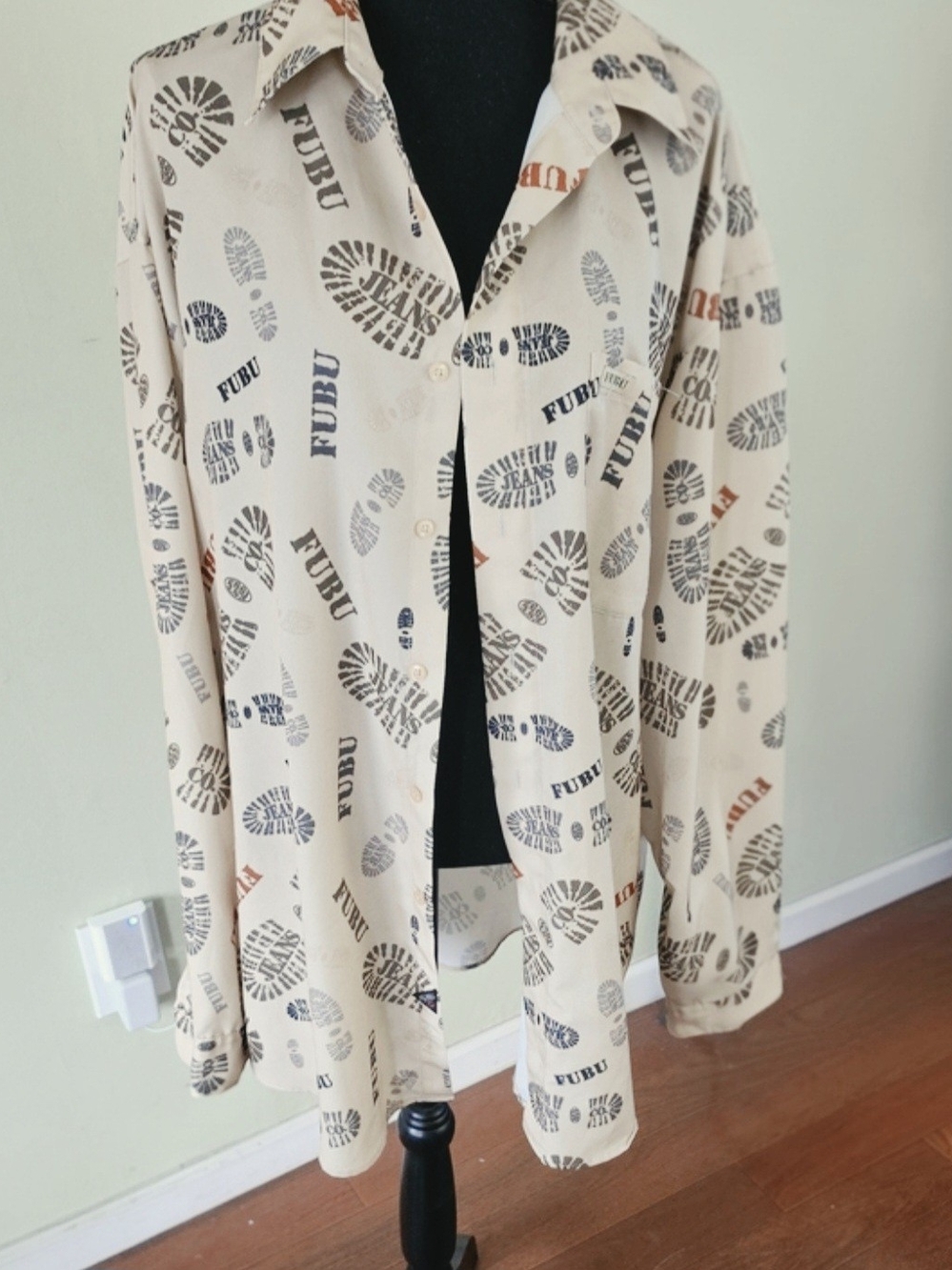 Vintage FUBU The Collection XXL All Over Print Shirt